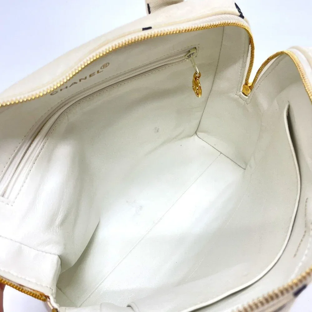 CHANEL Black Canvas Logo Tote Bag - Picture 8 of 13